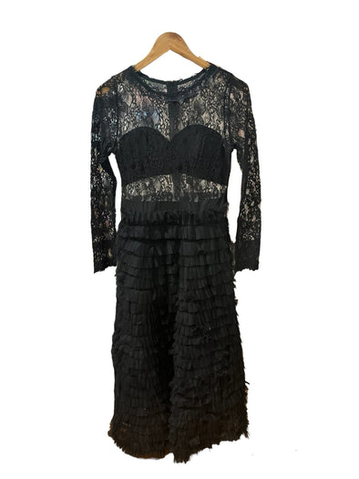 Beulah Black Lace Maxi Dress