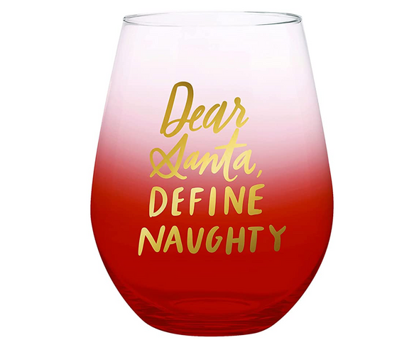 Define Naughty Jumbo Stemless Wine Glass