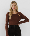 Double Cut-Out Knit Top