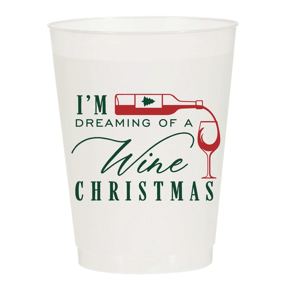 I'm Dreaming of a Wine Christmas Cups