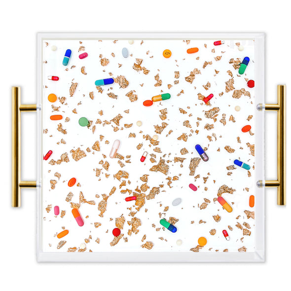 Pills + Gold Large Tray