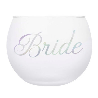 "Bride" Roly Poly Glass