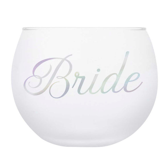 "Bride" Roly Poly Glass
