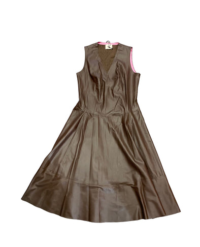 Dixie Brown Leather Dress