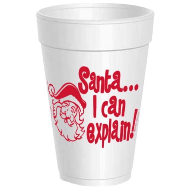 Plastic Santa Christmas Disposable Cups
