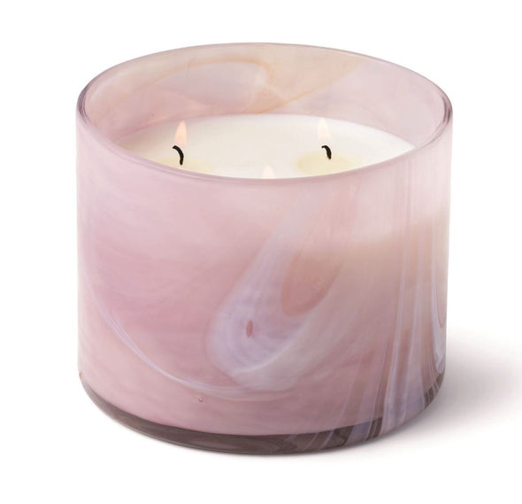 Light Purple & White Swirl Candle