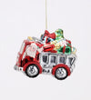 Santa Bulldozer & Dump Truck Ornaments