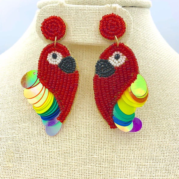 Viola Parrot Earrings