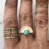 Mimosa Minimal Semicircle Turquoise Ring | Mimosa Handcrafted | Wanderlust By Abby