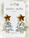Sandy + Rizzo Christmas Tree Earrings