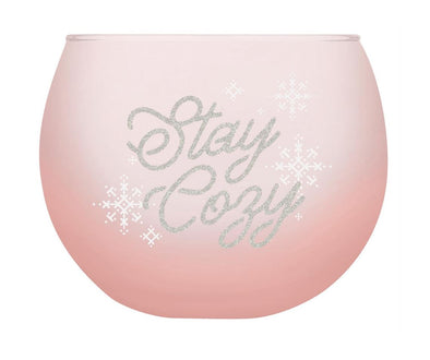 Slant "Stay Cozy" Roly Poly Glass
