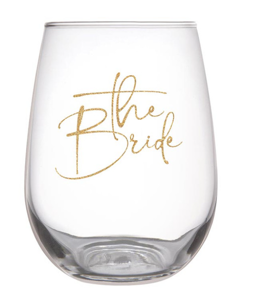 The Bride Stemless Wine Glass